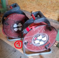 2x Kabeltrommel gebraucht – Kabelrolle 4-fach Steckdose 230V
