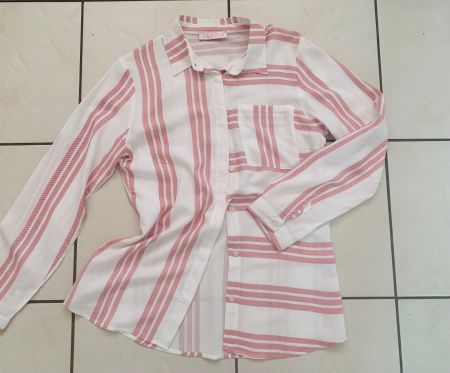 Sommerbluse Gr. M, gestreift, Top Zustand, leicht!
