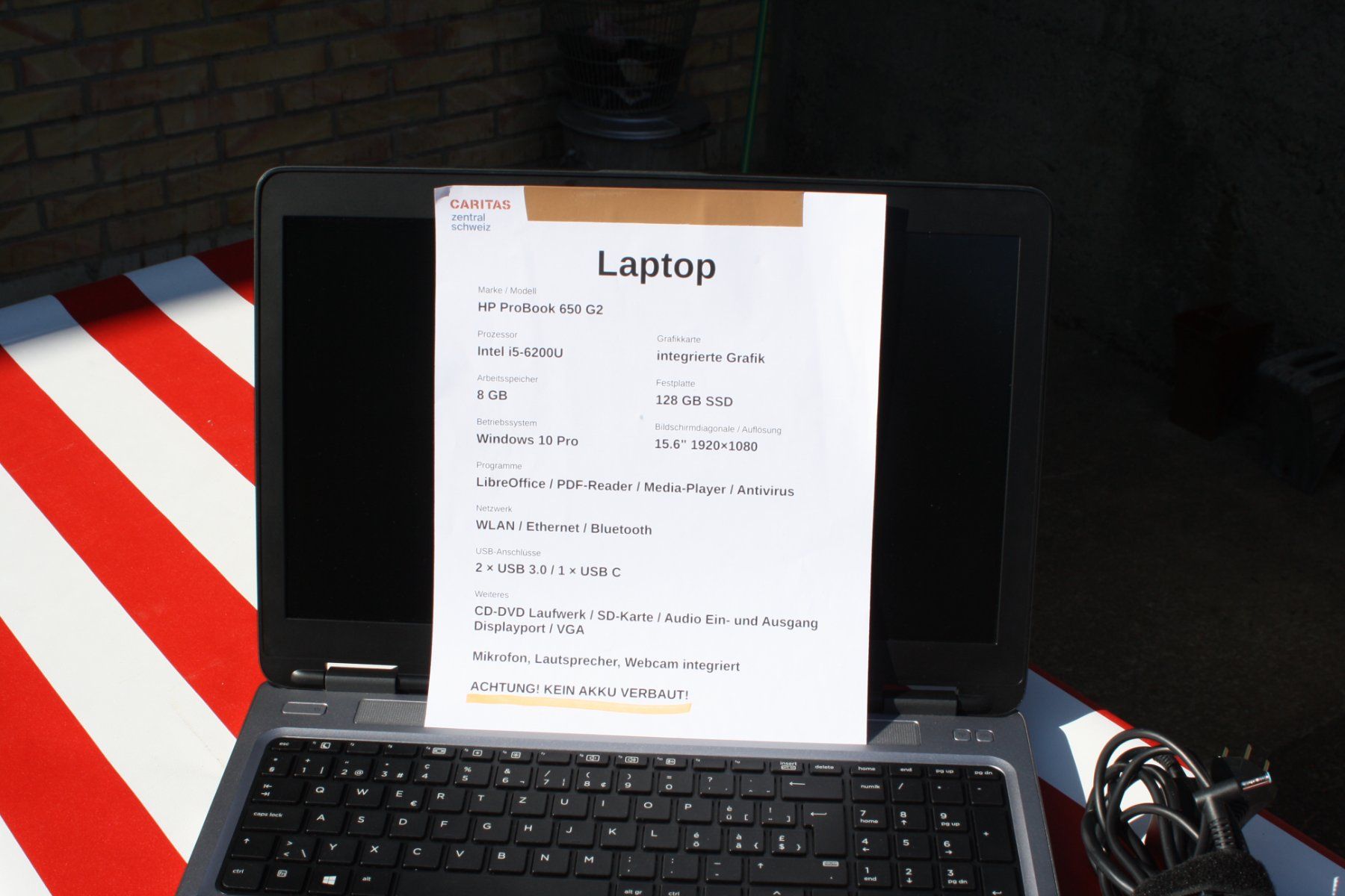 Hewlett Packard Notebook: HP LAPTOP SSD – Usato da Wauwil venduto da Pneuedy 7