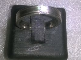 RING EDELSTHAL,,SILBER FARBE RING,,,MIT WEISS KRISTALL
