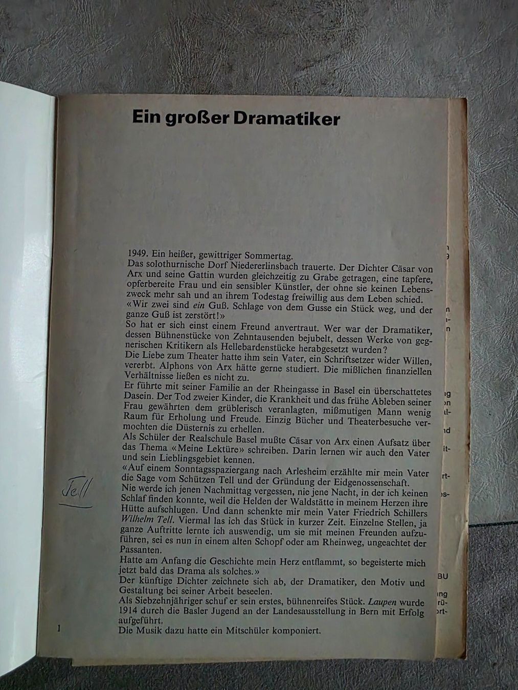 Bücher: Cäsar von Arx - Leseheft - 1975 – Gebraucht aus Walterswil BE von Lonitti 2