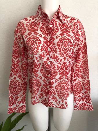 Tommy Hilfiger Bluse langarm Gr. 6 (S) Baumwolle