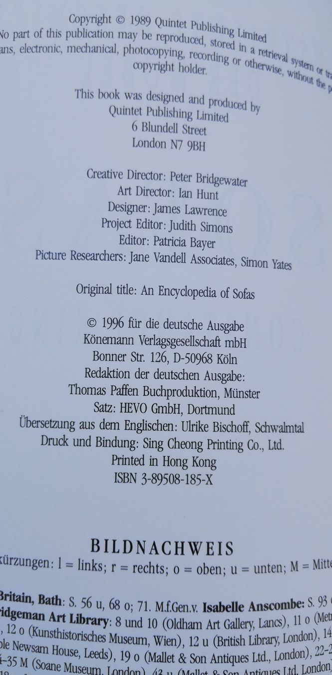 Libri: Sofas - Illustrierte Geschichte der Möbel – Usato da Thun venduto da Matthias72 2