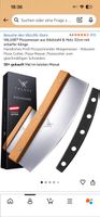 VALUXE® Pizzamesser / Wiegemesser (32 cm) – Edelstahl & Holz