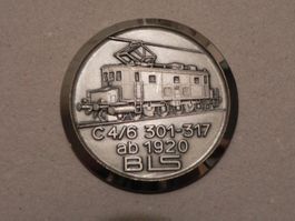 Medaille Elektro Zug Bahn Schweiz C 4/6 301-317 ab 1920 BLS