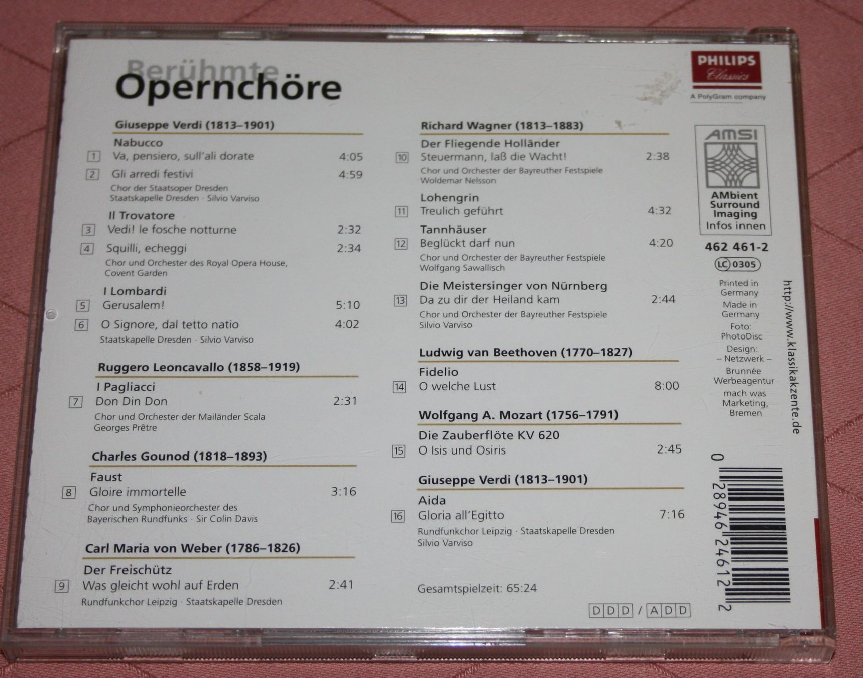 CD: CD  Flieg Gedanke  Berühmte Opernchöre (29) – Usato da Flüelen venduto da Rosegarden 1