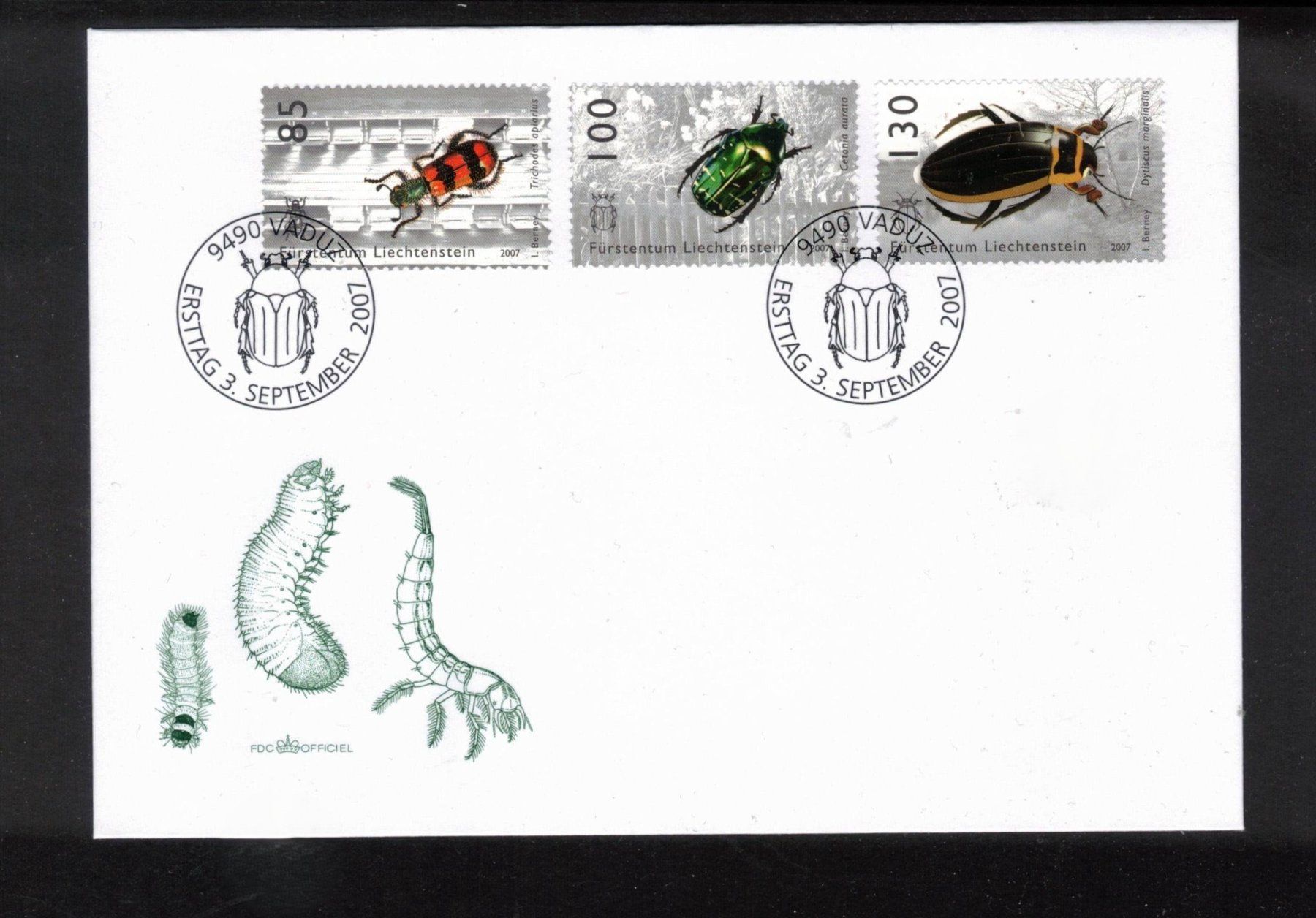 Alle Briefmarken: 2007 FDC Käfer aus ABO – Gebraucht aus Oberwil (Dägerlen) von loxis