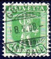 ST. GALLEN 1908 TELLKNABE IM RAHMEN VOLLSTEMPEL - V380