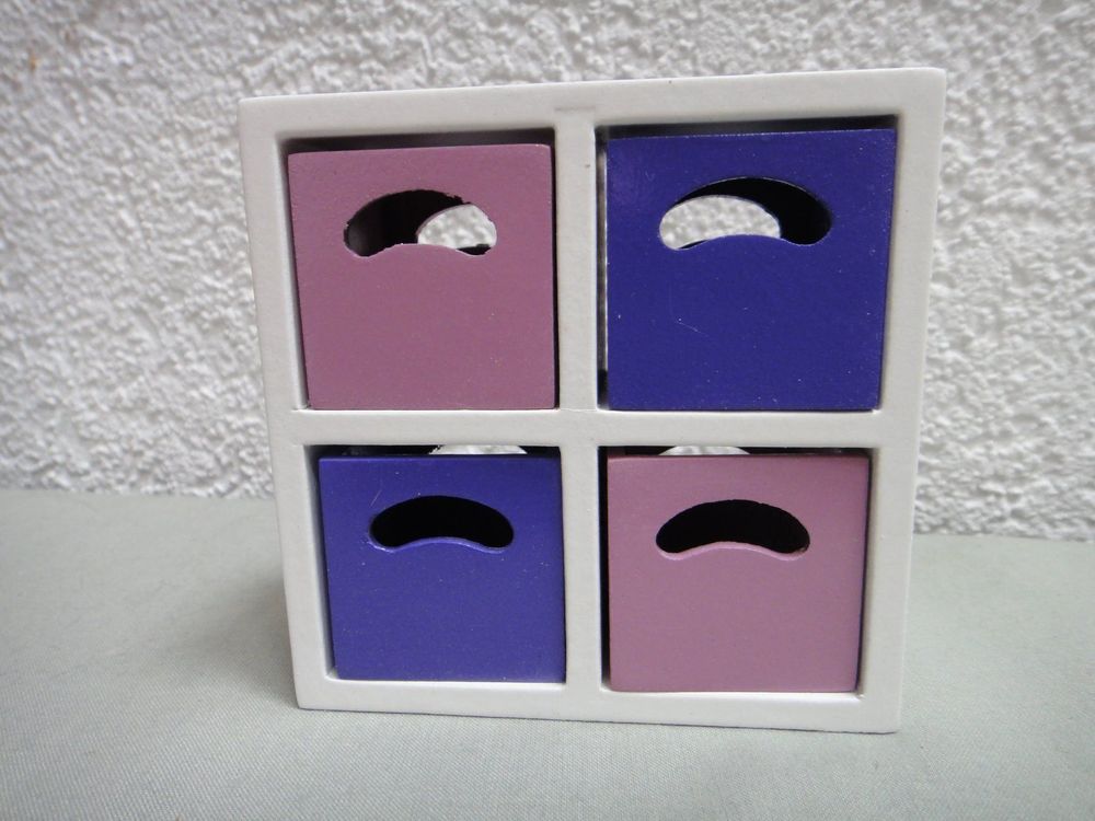 Melody Jane Puppenhaus 4-Cube Regal – Modernes Display-Regal Für Miniaturen Im Maßstab 1:12