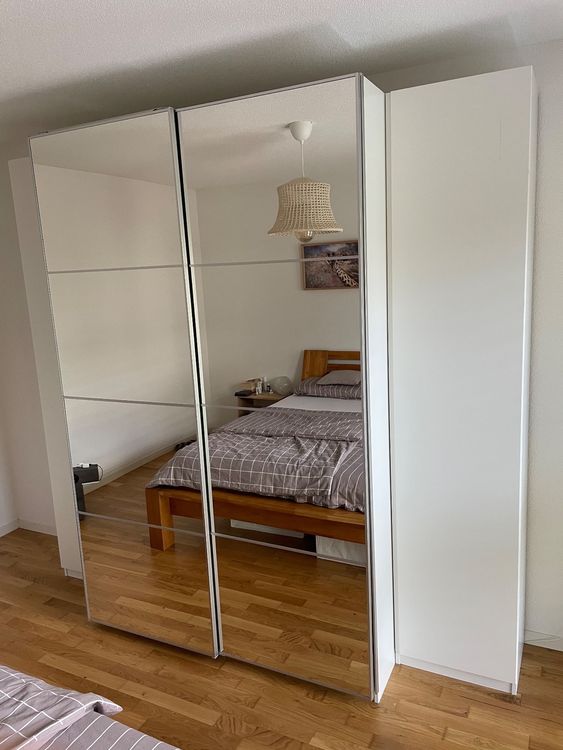 Ikea Pax Kleiderschrank 236cm mit Spiegeltüren (Gebraucht) in Basel für ...