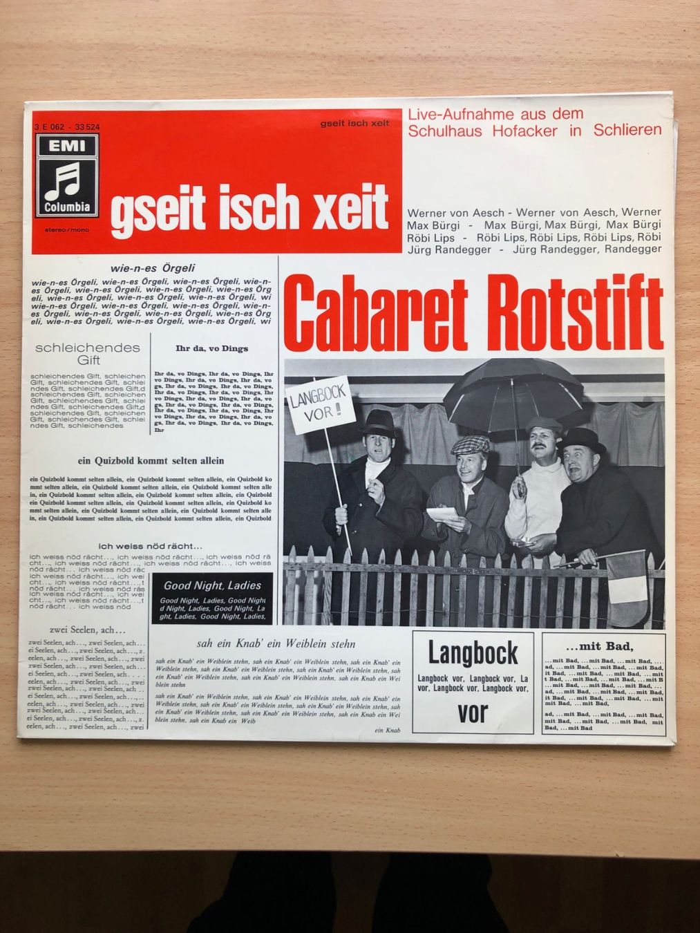 Schallplatten: 3 Stück LP Cabaret Rotstift – Gebraucht aus Widen von Himan