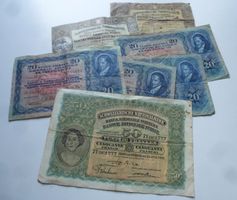 Lot ++ 7 alte Banknoten aus der Schweiz ab 1919