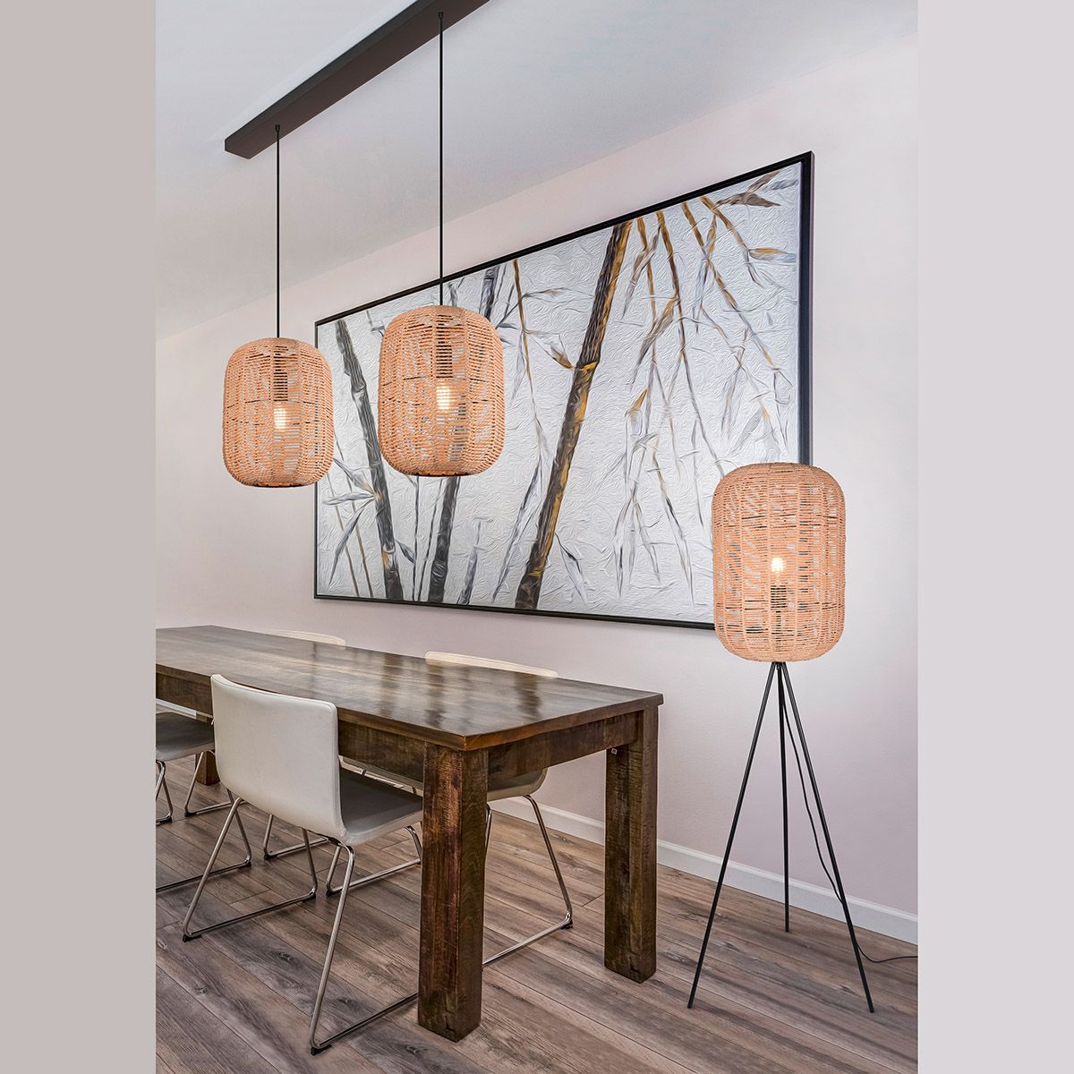 Lampade: Stehleuchte, Sisal, Oval, Schwarz, Braun – Nuovo (secondo la descrizione) da Kreuzlingen venduto da Smart-Light 3
