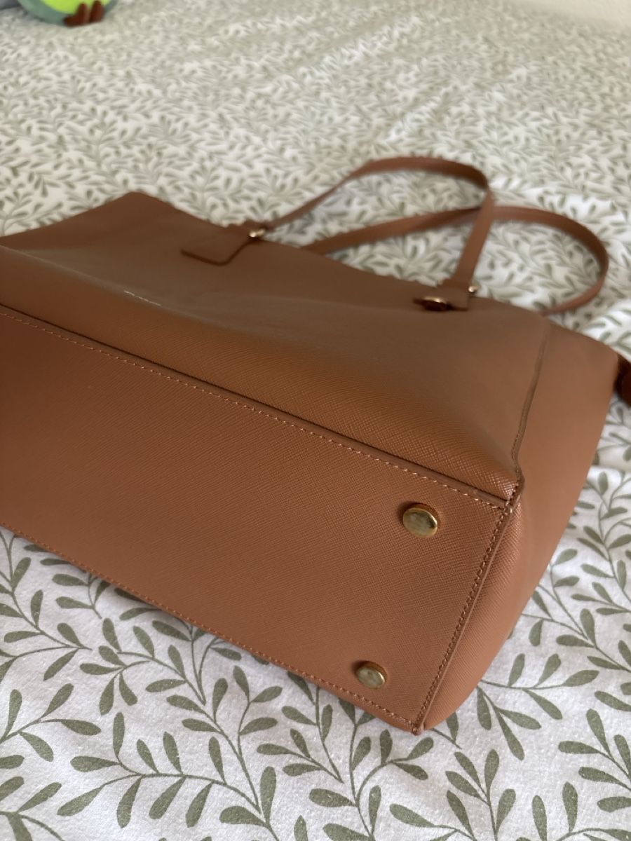 Borse da donna: Borsa tote Carpisa marrone cognac elegante, molto capiente – Usato da Locarno venduto da Debi_12 3