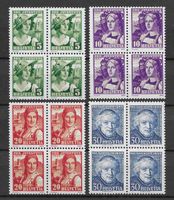 1933: Pro Juventute Viererblock Serie Nr.J65-68 **