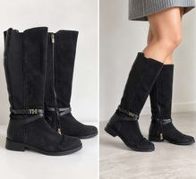 Tommy Hilfiger Stiefel schwarz Wildleder 38