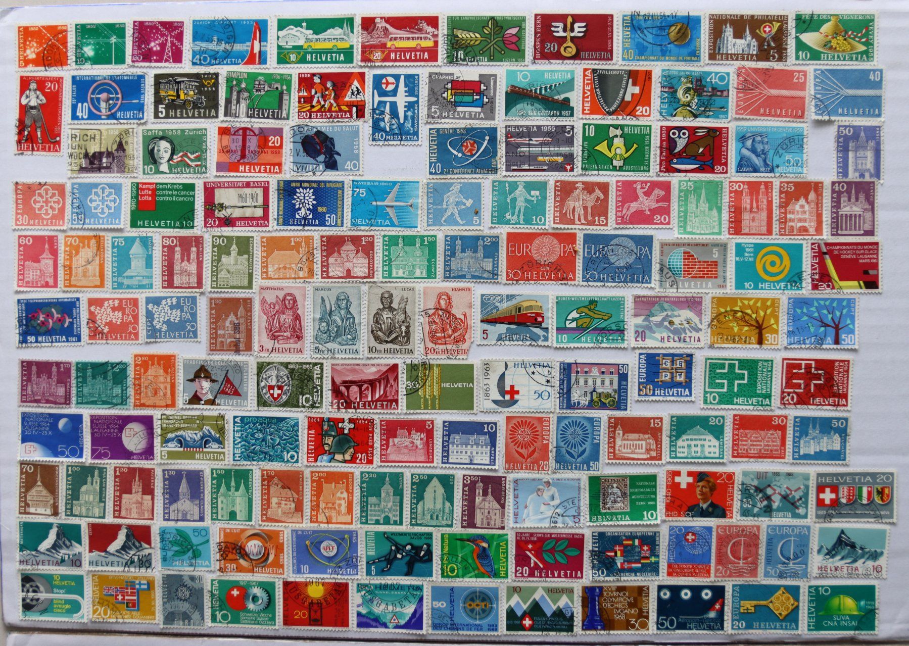 Tutti i francobolli: Briefmarken CH 1952-1970 – Usato da Oberentfelden venduto da lakipul 1