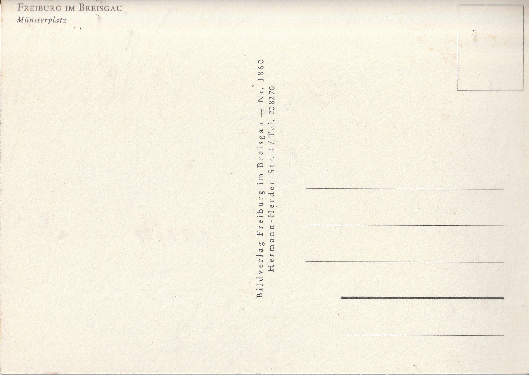 Cartoline postali: Freiburg in Breisgau – Usato da Lumbrein venduto da made02 1