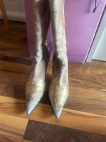Damen Stiefel, Loriblu, Beige/Gold, Grösse 39, Top Zustand