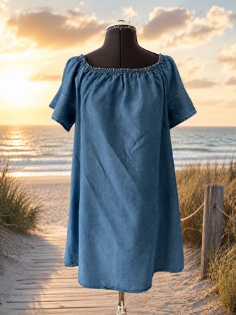 👗 Sommer Jeanskleid Blau Oversize L wie neu