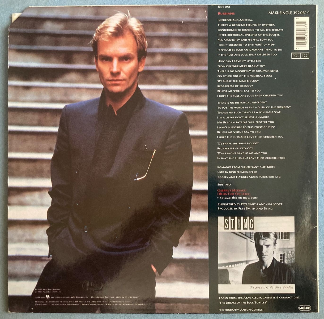 Dischi in vinile: THE POLICE / STING - RUSSIANS – Usato da Poliez-Pittet venduto da Newtown-Records 1