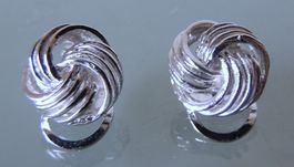 Rhodinierte Silber 800 Ohrclips 11 mm