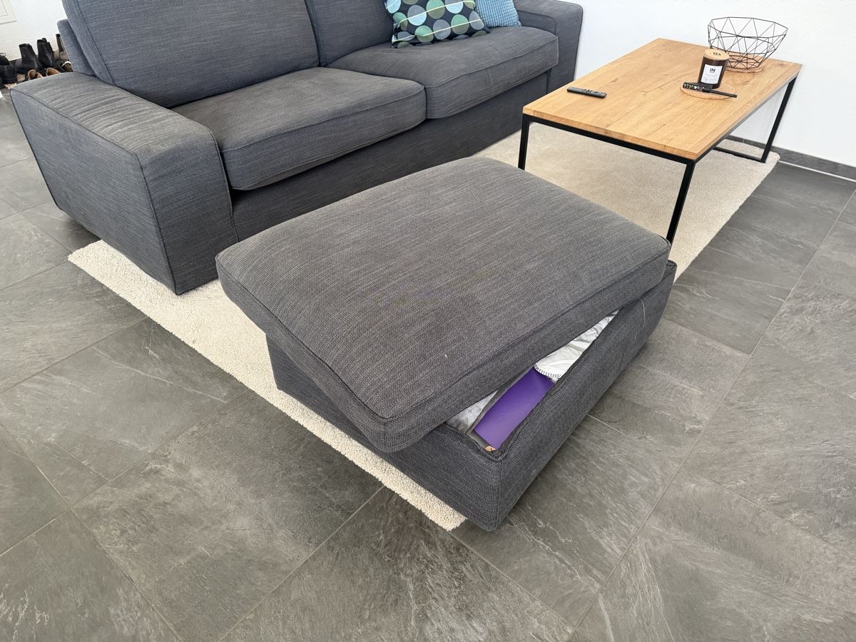 Divani: IKEA KIVIK 3-Sitzer Sofa + Hocker (Anthrazit) – Usato da Dübendorf venduto da vra_5xq6 8