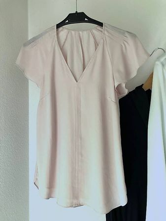 Damen Viskosebluse in hellen Puderrosa  Grösse 36 