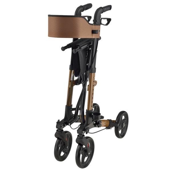 Ausili per la deambulazione: Aluminium Rollator klappbar Sitzfläche Einkaufstasche Braun – Nuovo e nell'imballaggio originale da Kreuzlingen venduto da DealBlitz 8