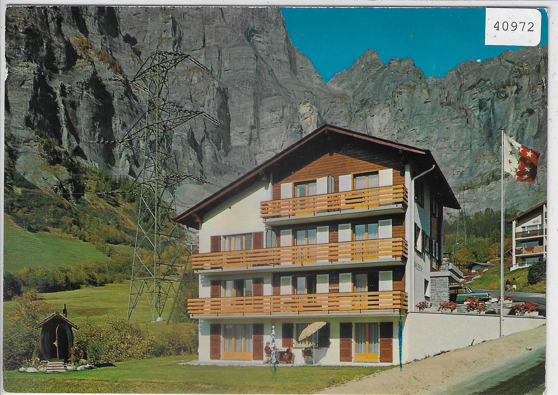Cartoline postali: Pension Valesia - Leukerbad – Usato da Ettingen venduto da Kartenplanet