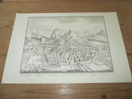 Alte Stadtansicht von Sitten