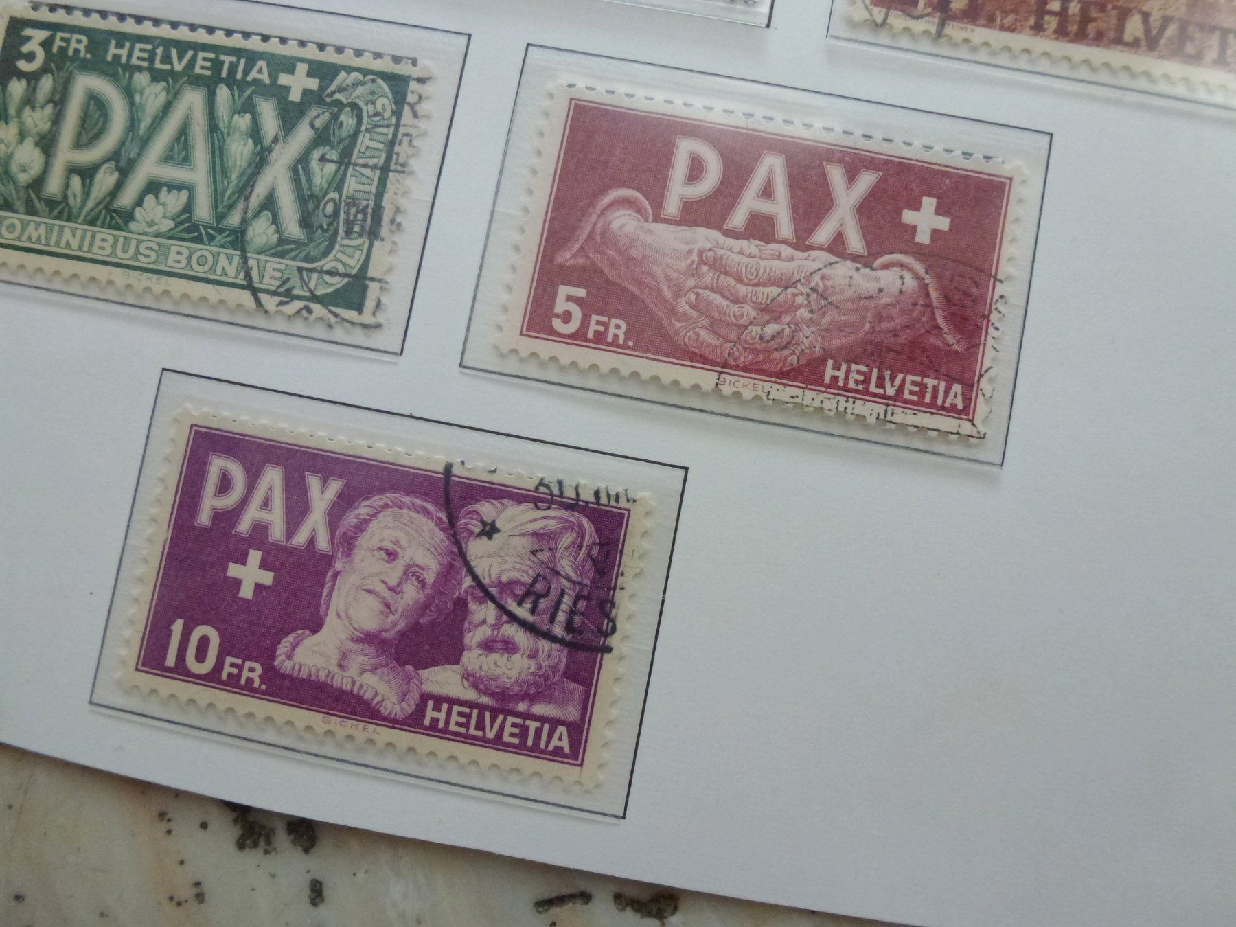 Alle Briefmarken: ++ PAX Satz 1945 gestempelt – Gebraucht aus Walkringen von Casablanca777 3
