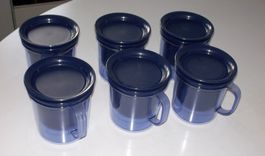 6 Tupperware Tee Tassen mit Deckel