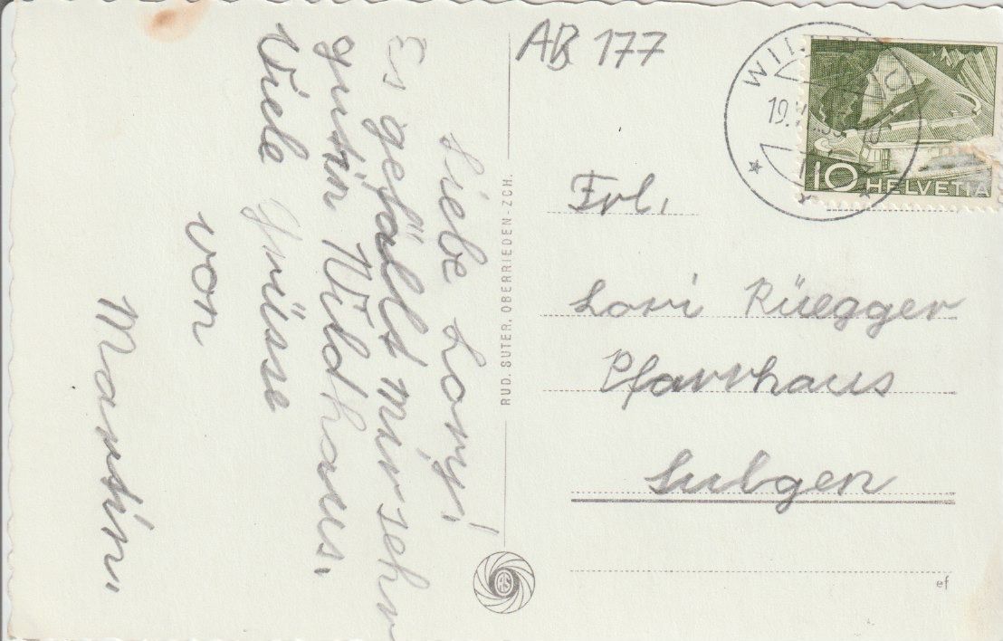 Cartoline postali: AB 177 Wildhaus mit Schafberg, 1955 – Nuovo (secondo la descrizione) da Freienbach venduto da Bhaltis 1