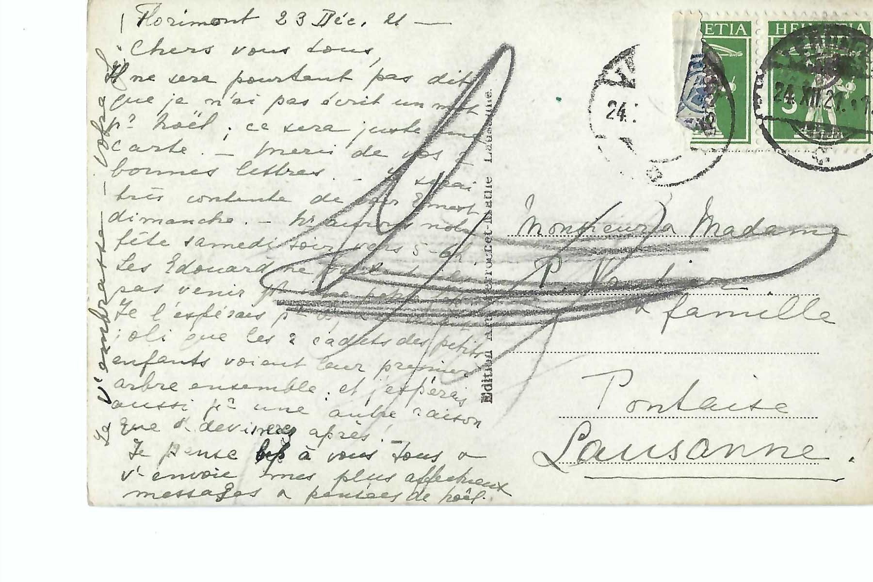 Cartoline postali: Montreux,  Kirche, église, 1921 – Usato da Thun venduto da 44wart 1