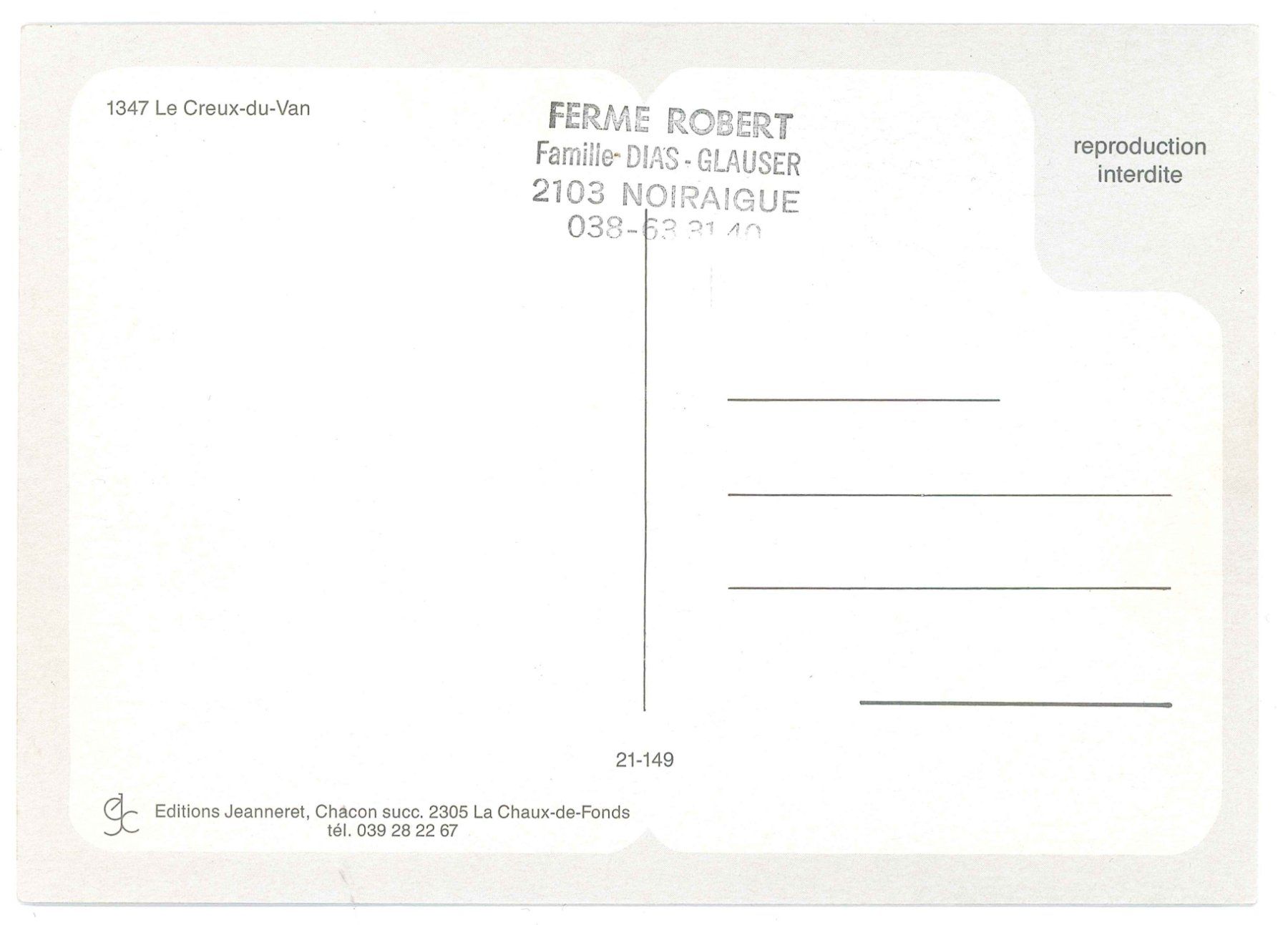 Cartoline postali: Creux-du-Van – Nuovo (secondo la descrizione) da Castione venduto da Rx-stamps 1