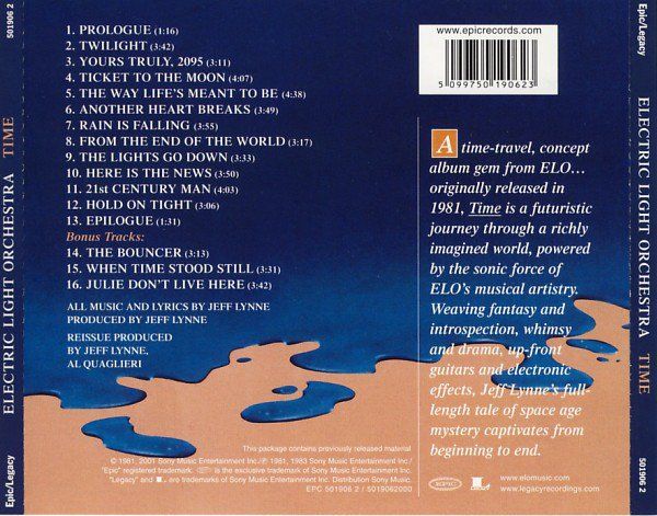 CD: Electric Light Orchestra: Time CD Bonustracks – Nuovo (secondo la descrizione) da Steinhausen venduto da Vilivinili 1