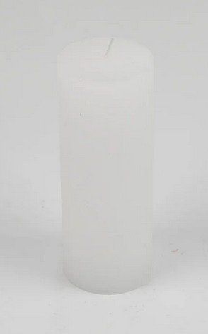 Kerzen: Kerze 6.8×18 cm Raureif Weiss – Neu und originalverpackt aus Oensingen von Liquidations-Shop