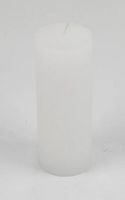 Kerze 6.8×18 cm Raureif Weiss
