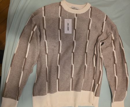 Pull chic motif abstrait jamais porté homme taille XL
