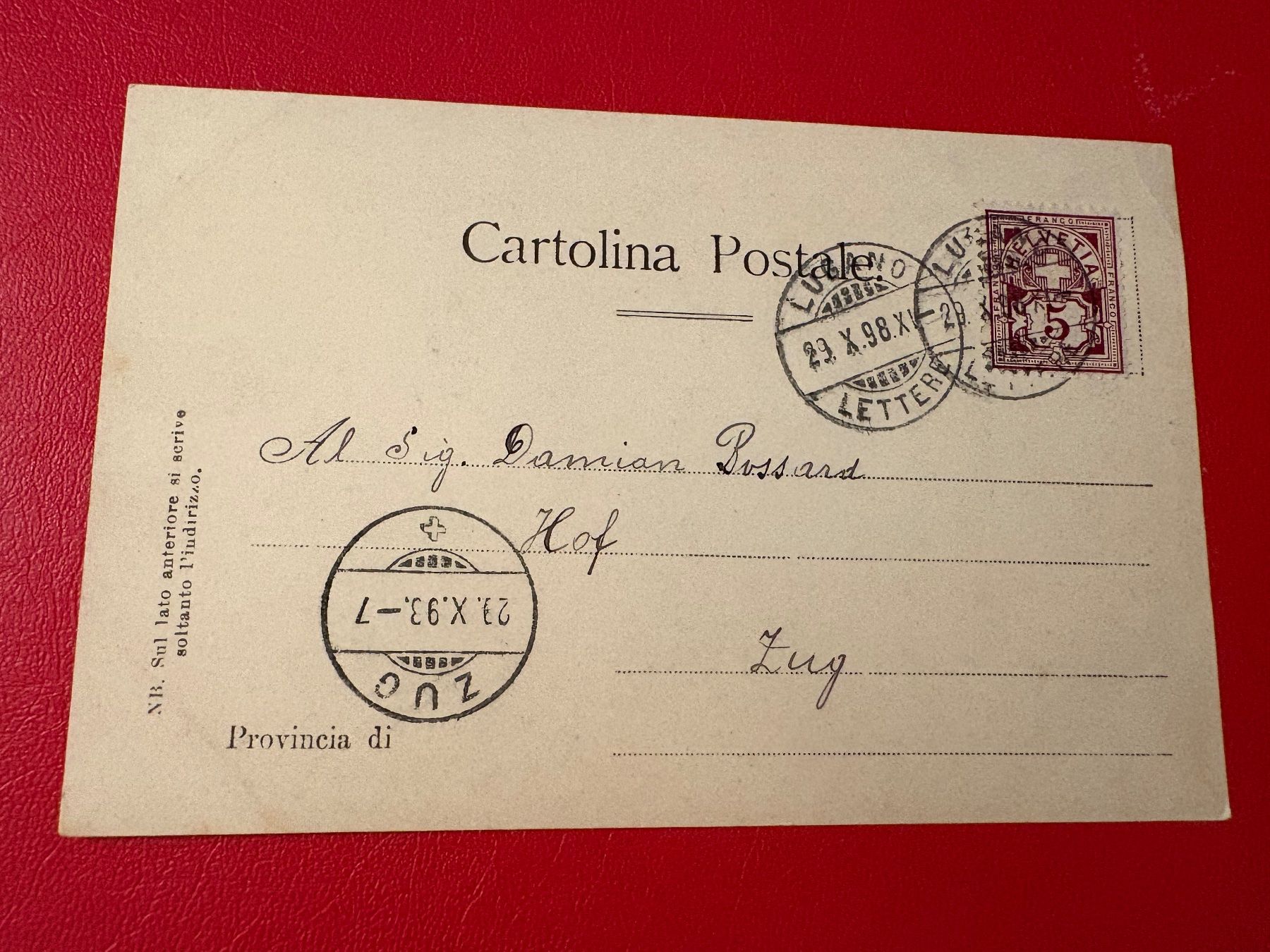 Cartoline postali: 1898 // Rocca di Gandria – Usato da St-Légier-La Chiésaz venduto da Theo005 1