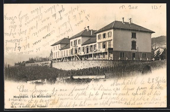 Cartoline postali: AK Neuchatel, La Maternite, 1901 – Usato da Berlin venduto da bartko-reher