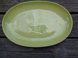 LILIEN PORZELLAN GELB GROSSE PLATTE OVAL 37 x 25