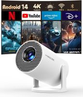 Mini Beamer 4K Unterstützt Android 14 Smart Projector 5G WiF