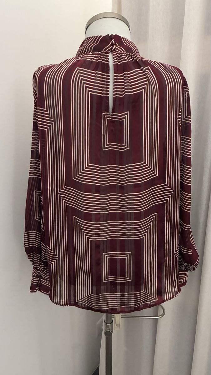 H&M Camicette: Bordeaux Bluse mit Muster, Grösse 40, Herbst Saison! – Nuovo (secondo la descrizione) da Bäretswil venduto da Viechel 2