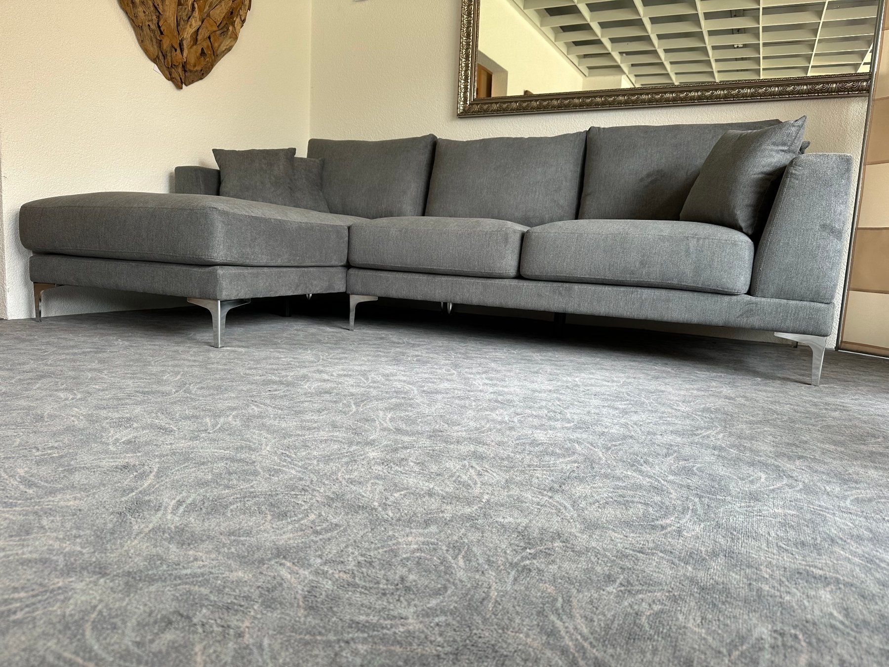 Divani: Sofa GINO Stoff Aston anthrazit dunkelgrau 184 x 258 cm – Nuovo e nell'imballaggio originale da Unterentfelden venduto da moebelrufli 1