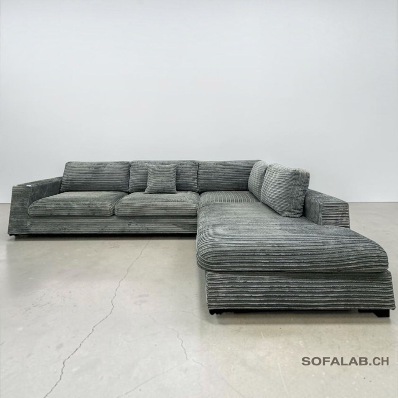 Pfister Sofas: Johan Jakob Pfister Ecksofa Grand Hellblau – Gebraucht aus Bachenbülach von Sofalab.swiss