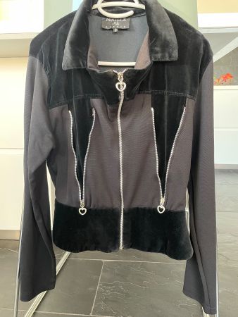 Avenir Jacke schwarz Gr. S mit Samt Details, Top Zustand!