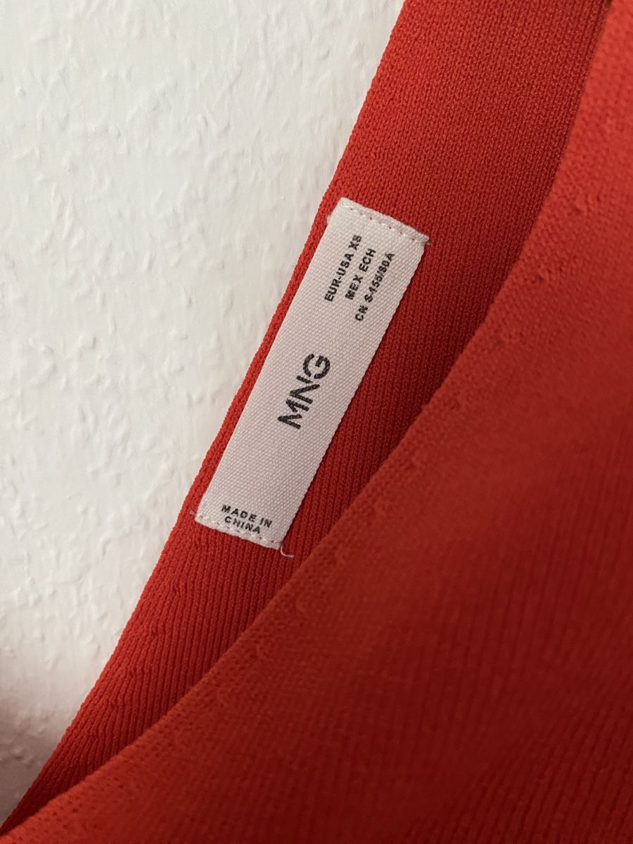 Mango Top: Mango Strick Top, Gr. XS, Orange, neuwertig – Usato da Basel venduto da amachypsy 2