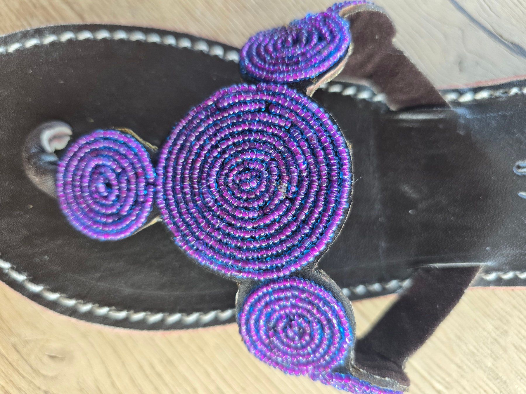 Damenschuhe: Handgemachte Leder-Sandalen - Violett 40 🔥 50% SALE – Neu und originalverpackt aus Brione s. Minusio von Littleninja 1
